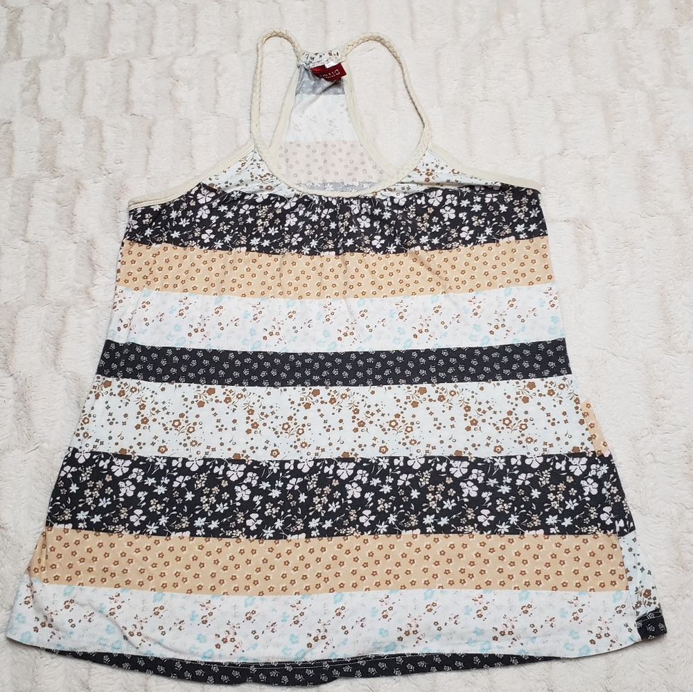 High neck Floral Patch tank top size 10